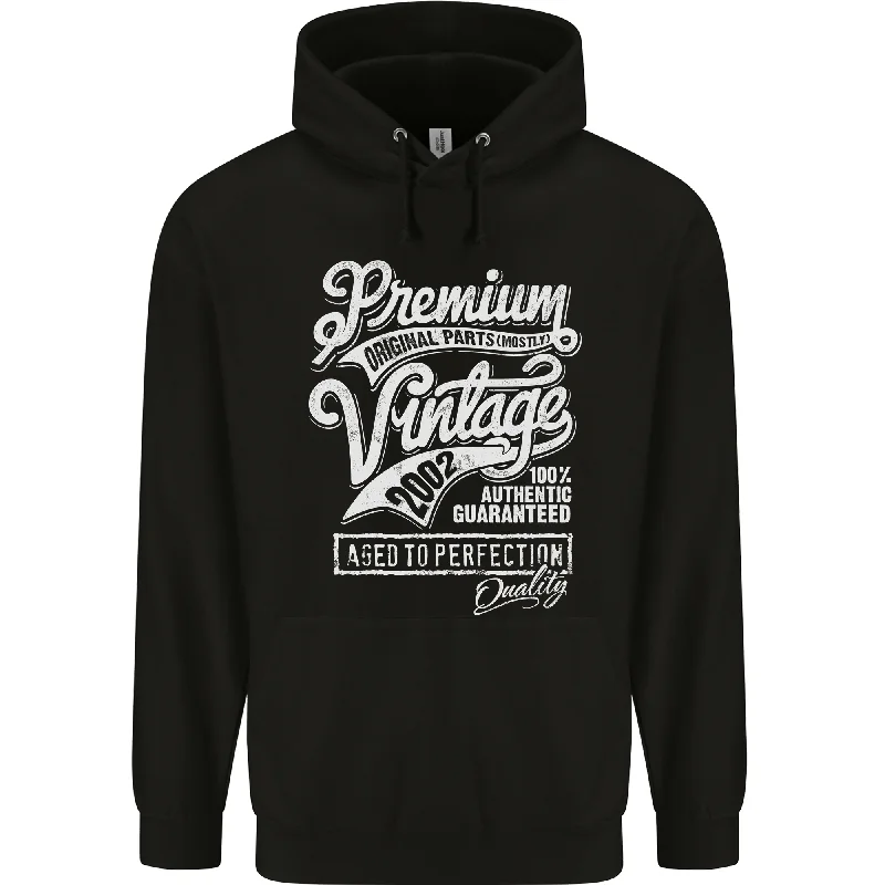 Aged to Perfection Vintage 22nd Birthday 2002 Mens 80% Cotton Hoodie Hoodie with Hem Applique Textured Unique Aged to Perfection Vintage 22nd Birthday 2002 Mens 80% Cotton Hoodie Hoodie with Hem Applique Textured Unique
