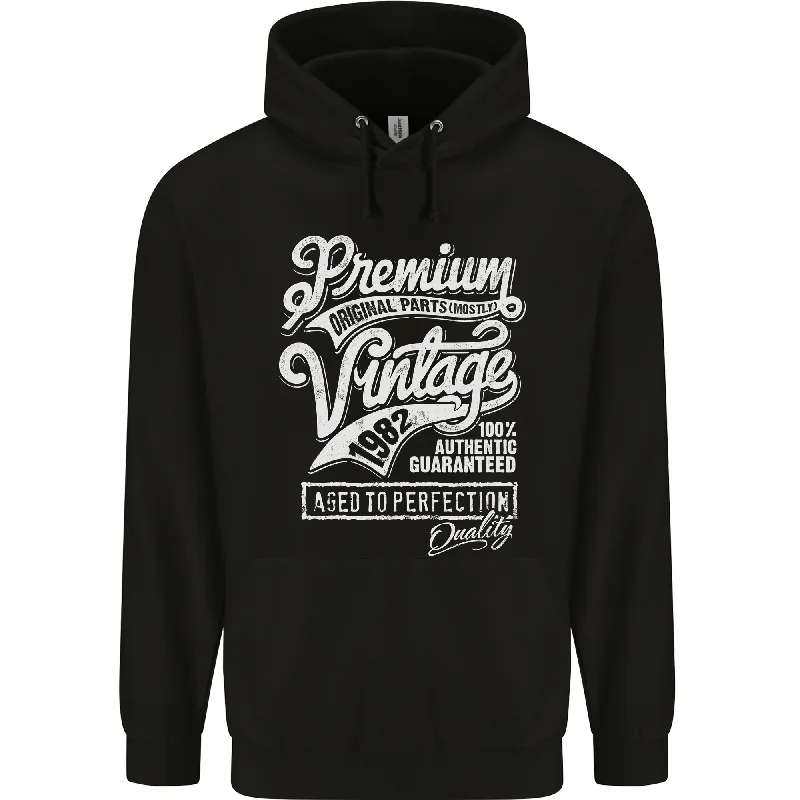 Aged to Perfection Vintage 42nd Birthday 1982 Mens 80% Cotton Hoodie Hoodie with Front Slit Layering Stylish Aged to Perfection Vintage 42nd Birthday 1982 Mens 80% Cotton Hoodie Hoodie with Front Slit Layering Stylish