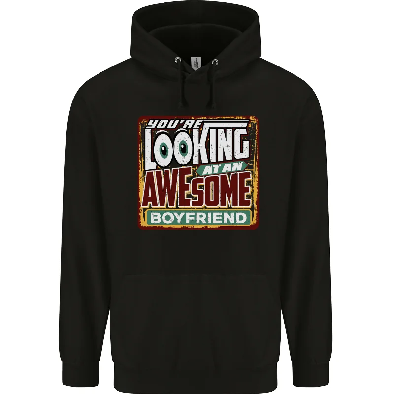 An Awesome Boyfriend Valentines Day Mens 80% Cotton Hoodie