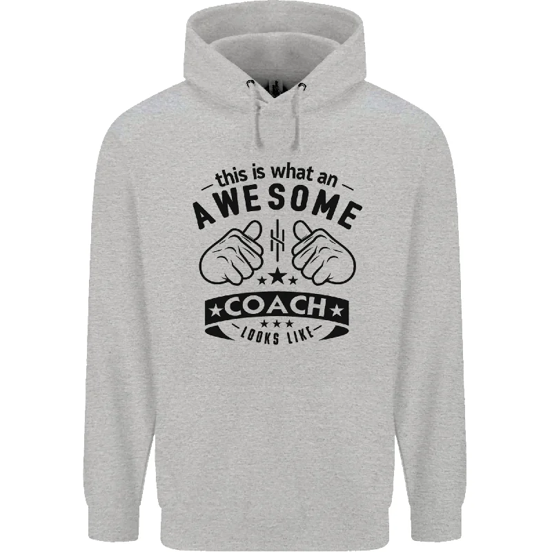 An Awesome Coach Looks Like Rugby Football Mens 80% Cotton Hoodie