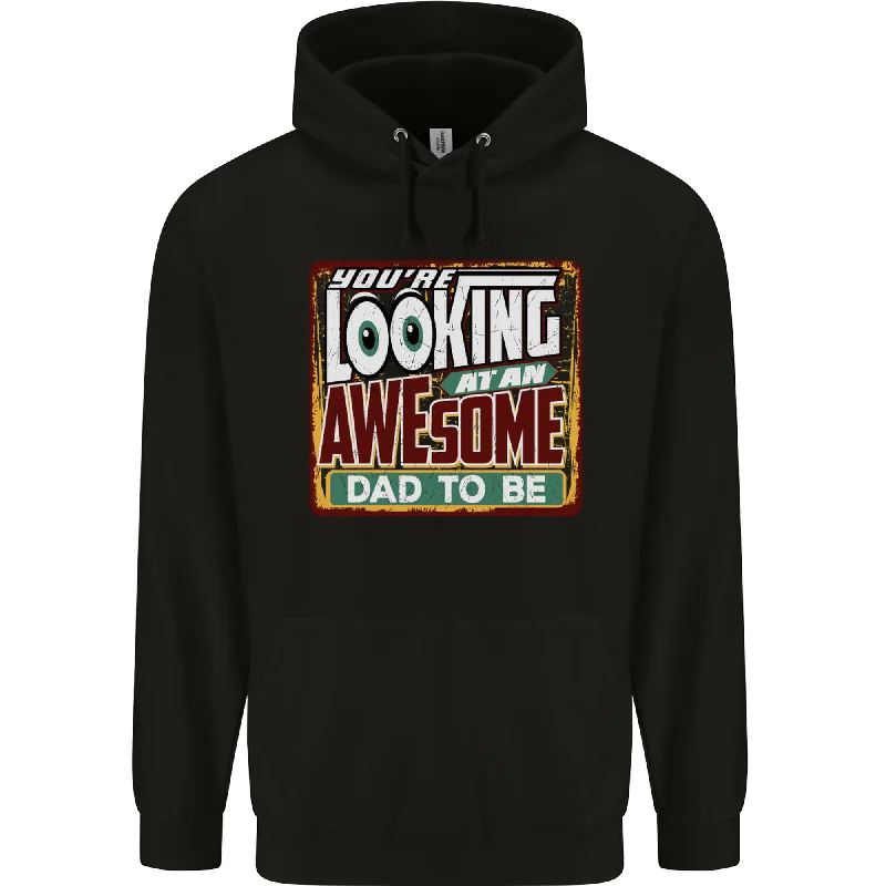 An Awesome Dad to Be New Daddy Baby Mens 80% Cotton Hoodie