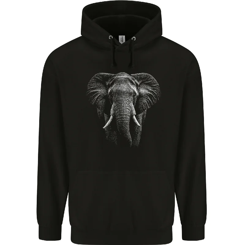 An Awesome Elephant Mens 80% Cotton Hoodie