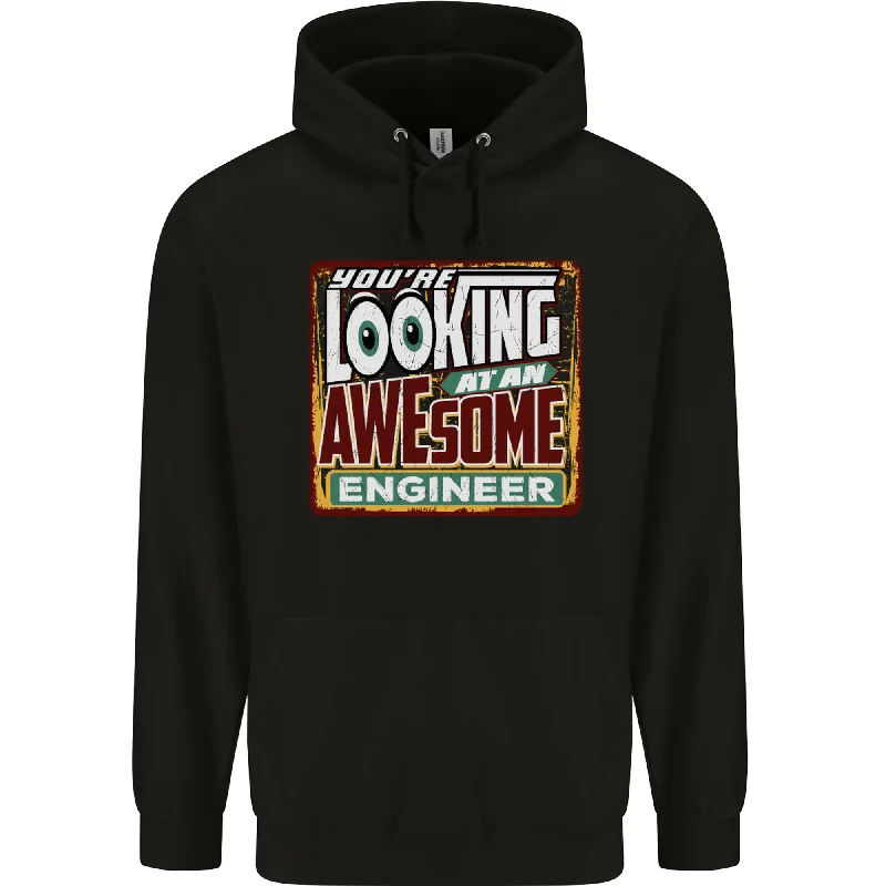 An Awesome Engineer Mens 80% Cotton Hoodie