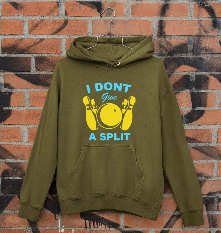 Bowling Unisex Hoodie for Men/Women Hoodie with Hem Raw Edge Edgy Unfinished