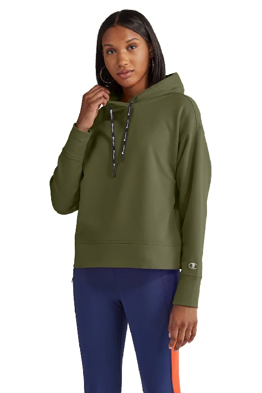 Champion Womens Sport Hooded Sweatshirt Hoodie - Fresh Olive Green