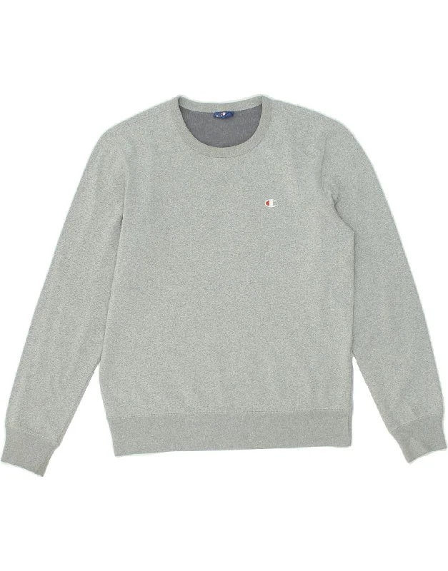 CHAMPION Womens Sweatshirt Jumper UK 14 Medium Grey Cotton Hoodie with Lace Feminine Delicate CHAMPION Womens Sweatshirt Jumper UK 14 Medium Grey Cotton Hoodie with Lace Feminine Delicate