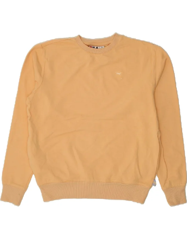 FILA Mens Sweatshirt Jumper Small Beige Cotton