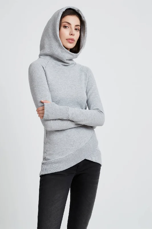 Geneva Sweatshirt Hoodie with Side Slits Relaxed Casual