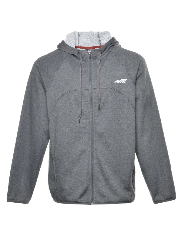 Grey Hooded Sweatshirt - L