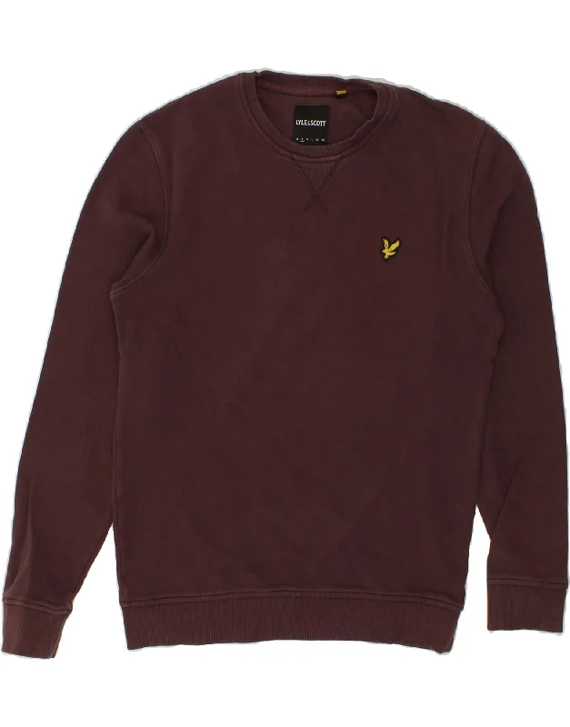 LYLE & SCOTT Mens Sweatshirt Jumper Small Brown Cotton