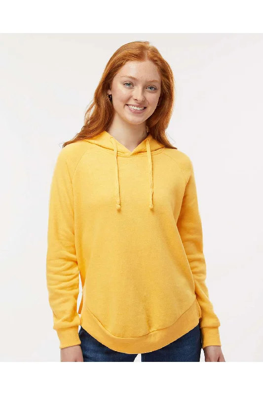 MV Sport Womens Jordan Angel Fleece Hooded Sweatshirt Hoodie - Sunglow Yellow - NEW