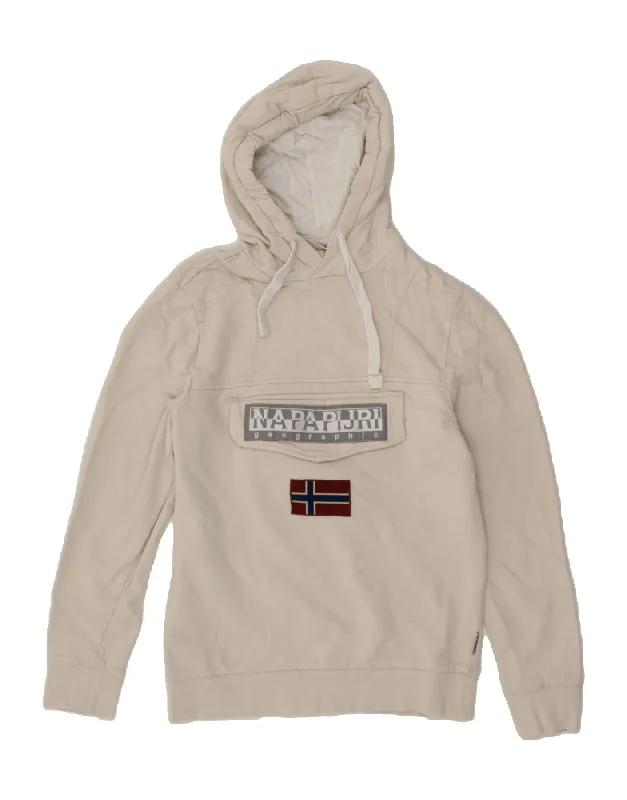 NAPAPIJRI Womens Graphic Hoodie Jumper UK 10 Small Grey Cotton Hoodie with Slim Fit Tailored Modern NAPAPIJRI Womens Graphic Hoodie Jumper UK 10 Small Grey Cotton Hoodie with Slim Fit Tailored Modern
