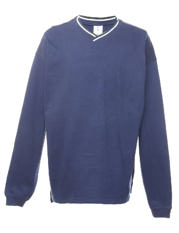 Navy Plain Sweatshirt - XL