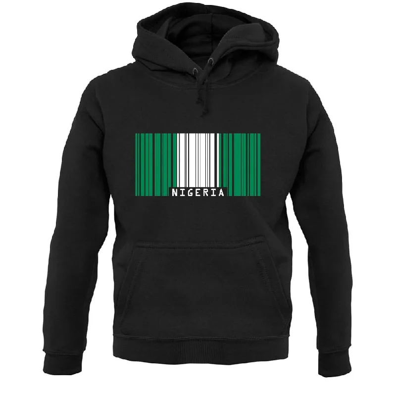 Nigeria Barcode Style Flag Unisex Hoodie Hoodie with Set-In Sleeves Structured Classic Nigeria Barcode Style Flag Unisex Hoodie Hoodie with Set-In Sleeves Structured Classic
