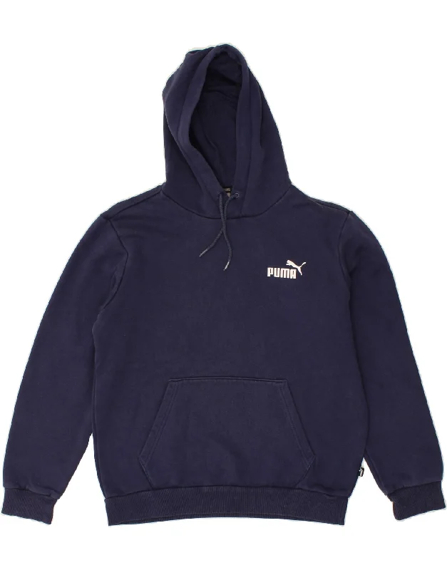 PUMA Mens Hoodie Jumper Small Navy Blue