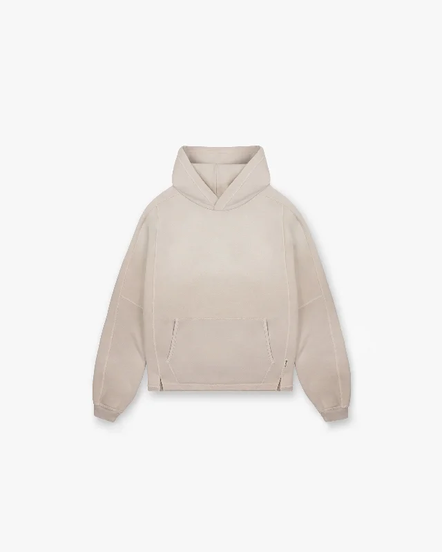 Stepped Hem Hoodie - Oat