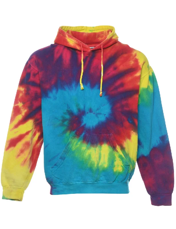 Tie-dye Design Multi-Colour Hoodie - M