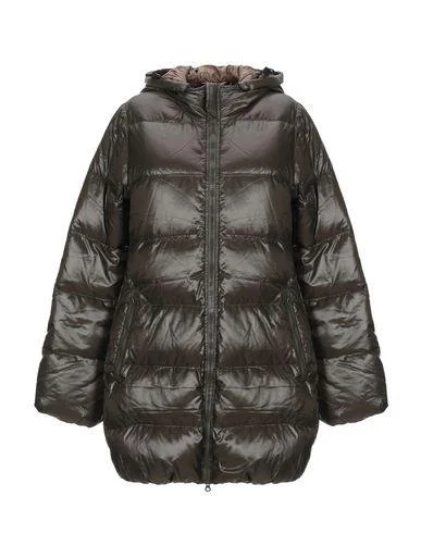 Duvetica Women Down jacket Military green 16 UK Knit Fabric Woven Fabric Fleece Fabric Duvetica Women Down jacket Military green 16 UK Knit Fabric Woven Fabric Fleece Fabric