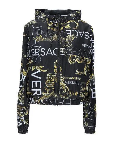 Versace Jeans Women Jacket Black 6 UK Faux Fur Fabric Real Fur Fabric Shearling Fabric Versace Jeans Women Jacket Black 6 UK Faux Fur Fabric Real Fur Fabric Shearling Fabric