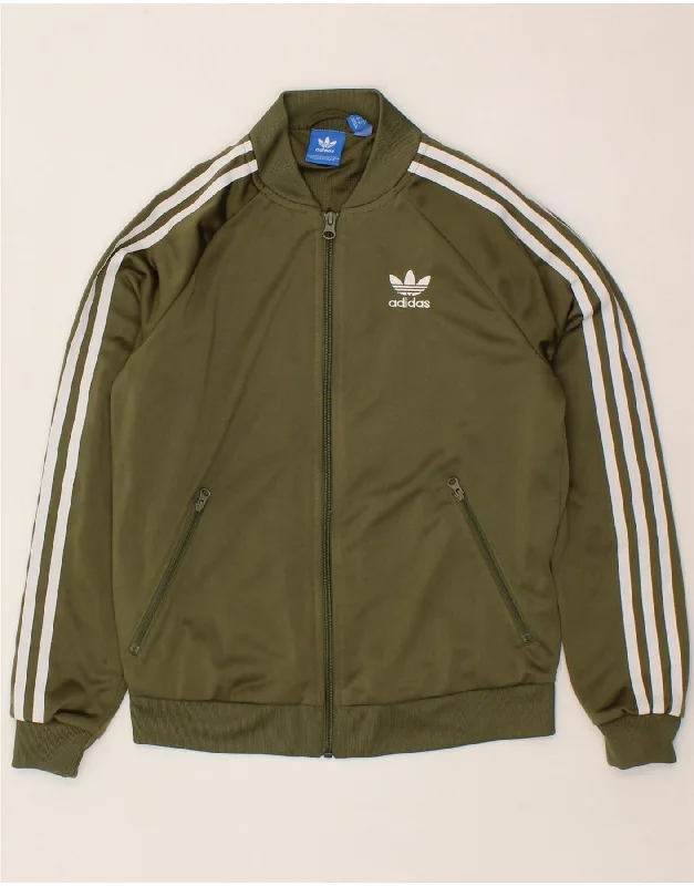 ADIDAS Womens Graphic Tracksuit Top Jacket UK 8 Small Khaki Polyester Denim Jacket Leather Jacket Suede Jacket ADIDAS Womens Graphic Tracksuit Top Jacket UK 8 Small Khaki Polyester Denim Jacket Leather Jacket Suede Jacket