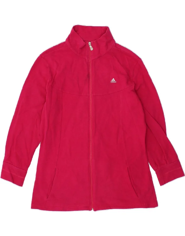 ADIDAS Womens Tracksuit Top Jacket UK 14 Large Pink