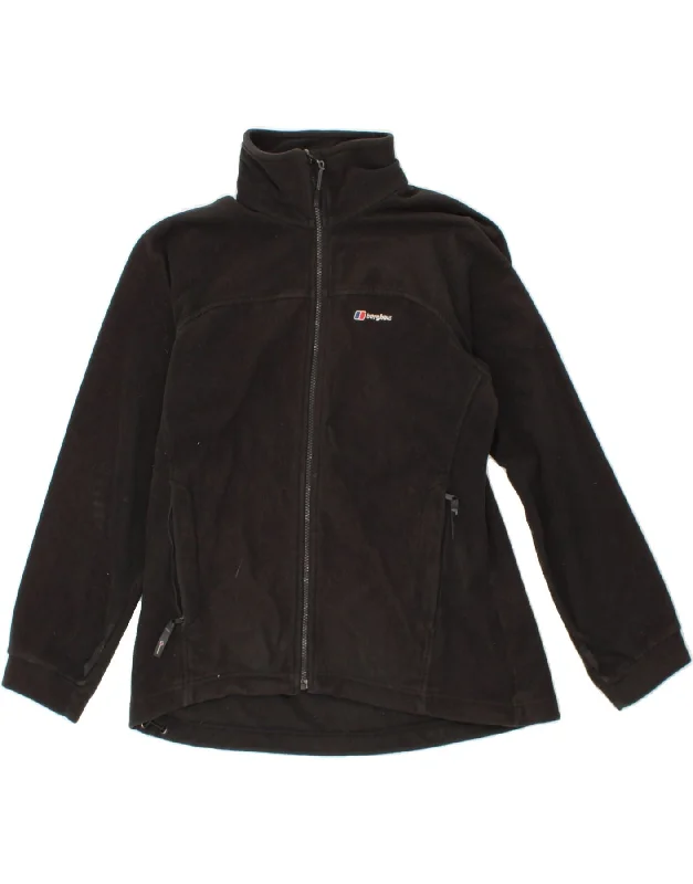 BERGHAUS Womens Tracksuit Top Jacket UK 14 Large  Black Polyester