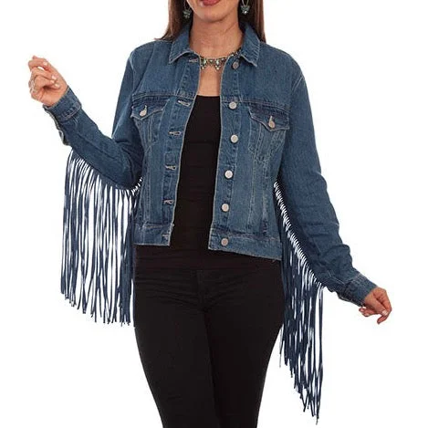 Blue Fringe Denim Jacket at Bourbon Cowgirl Chenille Fabric Brocade Fabric Lace Fabric Blue Fringe Denim Jacket at Bourbon Cowgirl Chenille Fabric Brocade Fabric Lace Fabric