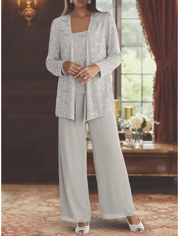 Chiffon Mother of the Bride Pantsuits with Jacket & Sequins Plaid Jacket Tartan Jacket Houndstooth Jacket Chiffon Mother of the Bride Pantsuits with Jacket & Sequins Plaid Jacket Tartan Jacket Houndstooth Jacket