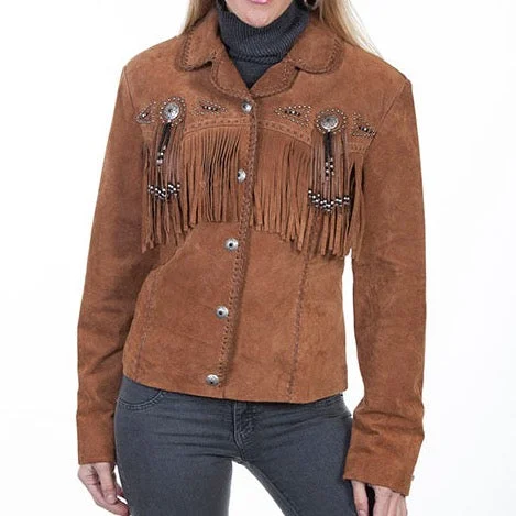 Cinnamon Fringe & Beaded Suede Jacket at Bourbon Cowgirl Wool Fabric Cashmere Fabric Tweed Fabric Cinnamon Fringe & Beaded Suede Jacket at Bourbon Cowgirl Wool Fabric Cashmere Fabric Tweed Fabric