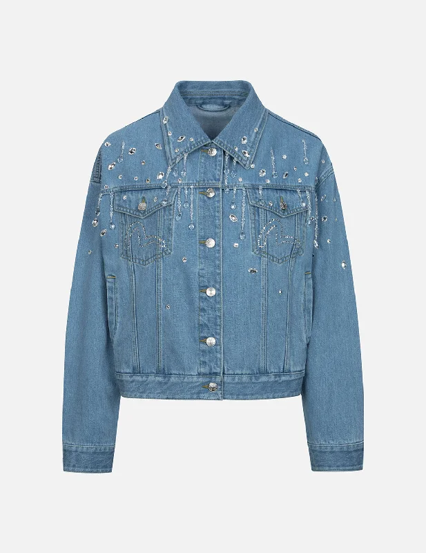 Crystal Embellished Oversized Denim Jacket Chenille Jacket Brocade Jacket Lace Jacket Crystal Embellished Oversized Denim Jacket Chenille Jacket Brocade Jacket Lace Jacket