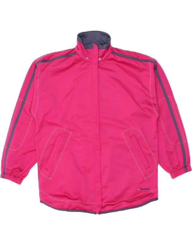 DIADORA Womens Tracksuit Top Jacket UK 18 XL Pink Polyester