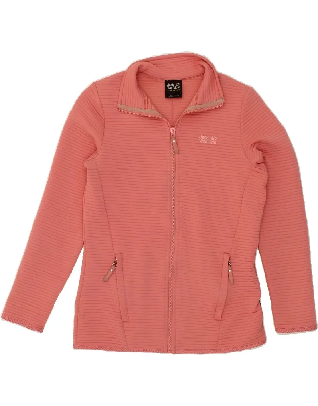 JACK WOLFSKIN Womens Tracksuit Top Jacket UK 8/10 Small Pink Polyester