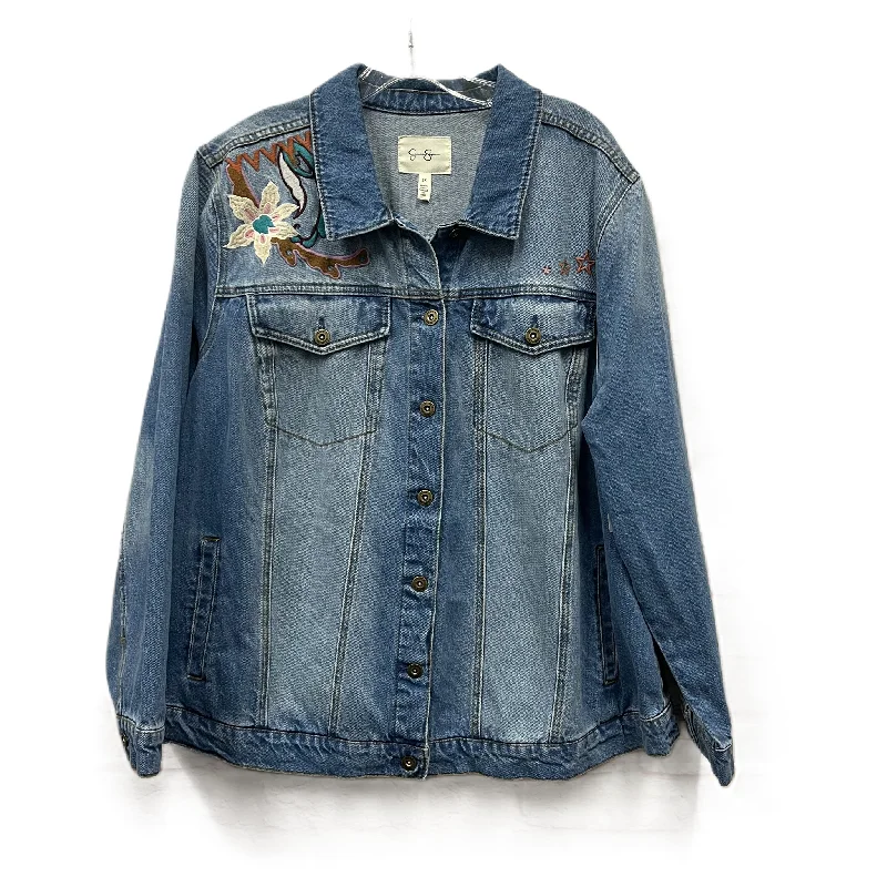 Jacket Denim By Jessica Simpson In Blue, Size: 3x