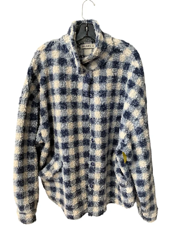 Jacket Faux Fur & Sherpa By Grace Karin In Plaid Pattern, Size: 2x Front Pockets Side Pockets Patch Pockets Jacket Faux Fur & Sherpa By Grace Karin In Plaid Pattern, Size: 2x Front Pockets Side Pockets Patch Pockets