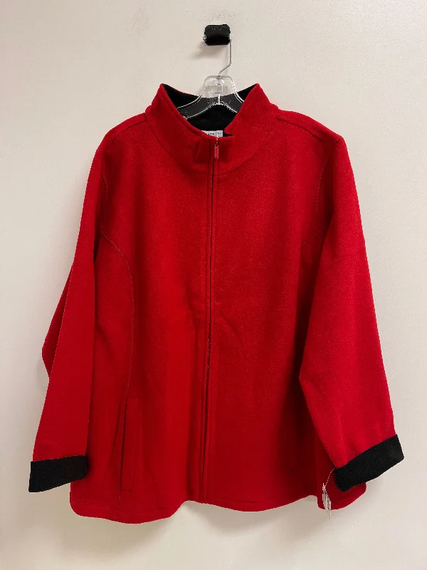 Jacket Fleece By Susan Graver In Red, Size: 3x