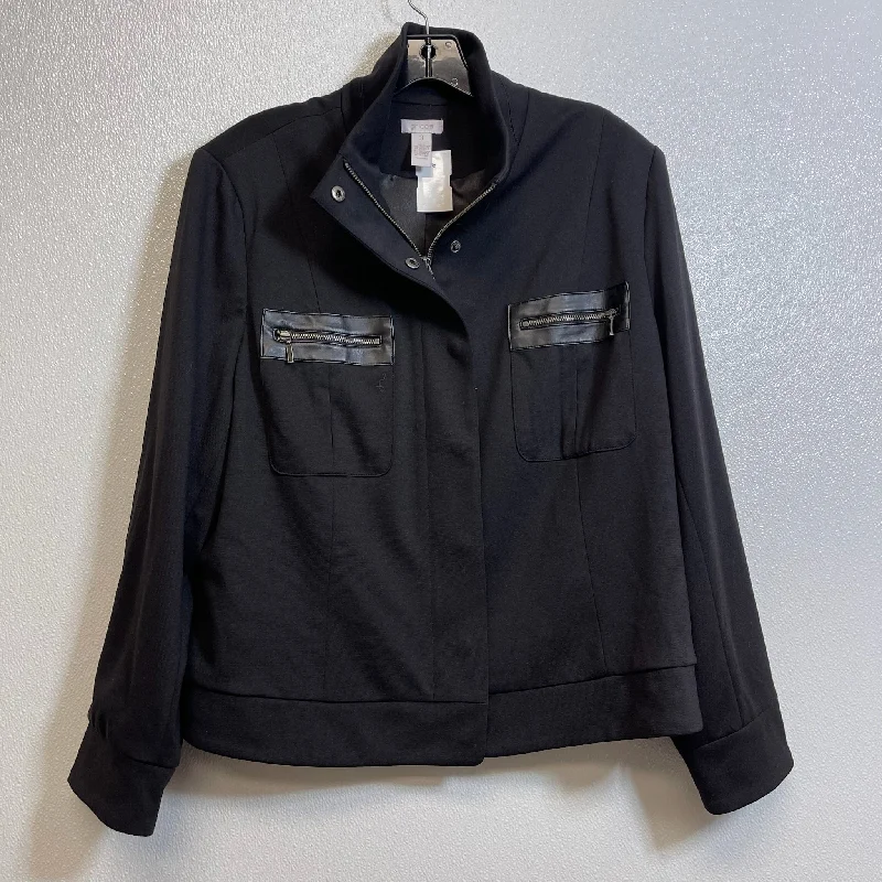 Jacket Other By Chicos O In Black, Size: 3x