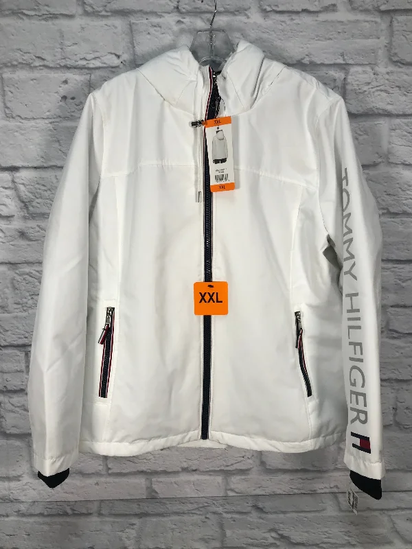Jacket Other By Tommy Hilfiger In White, Size: 2x Appliqued Jacket Beaded Jacket Sequined Jacket Jacket Other By Tommy Hilfiger In White, Size: 2x Appliqued Jacket Beaded Jacket Sequined Jacket