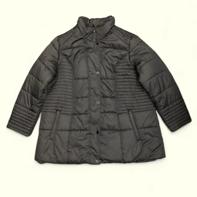 Jacket Puffer & Quilted By Liz Claiborne In Black, Size: 3x Striped Jacket Polka Dot Jacket Floral Jacket Jacket Puffer & Quilted By Liz Claiborne In Black, Size: 3x Striped Jacket Polka Dot Jacket Floral Jacket