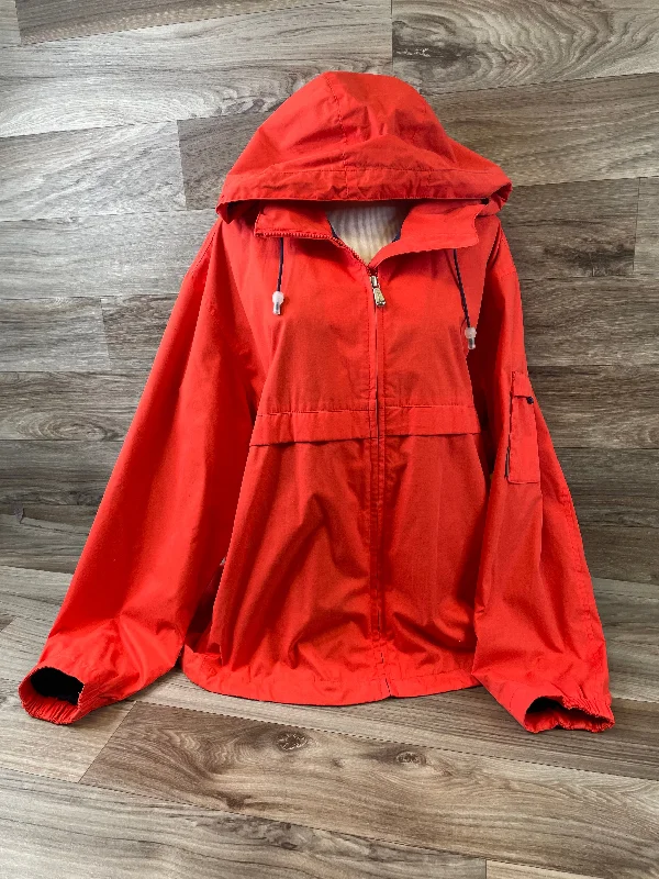 Jacket Windbreaker By Pacific Trail In Orange, Size: Xl A-Line Jacket Boat Neck Shawl Collar Jacket Windbreaker By Pacific Trail In Orange, Size: Xl A-Line Jacket Boat Neck Shawl Collar