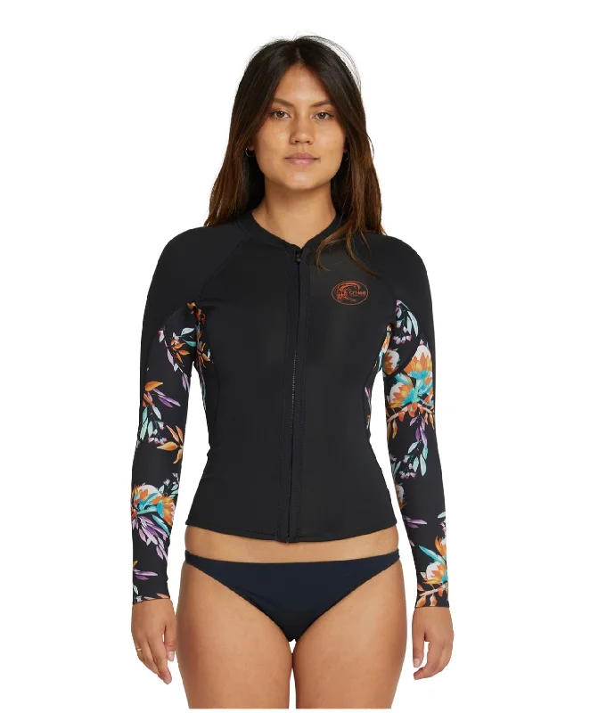 O'Neill Women's Bahia 1.5mm Full Zip Wetsuit Jacket Front Pockets Side Pockets Patch Pockets O'Neill Women's Bahia 1.5mm Full Zip Wetsuit Jacket Front Pockets Side Pockets Patch Pockets