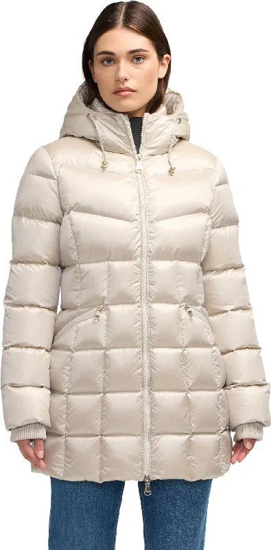 Zola Box Quilt Mid-Length Puffer Jacket with Fixed Hood - Women's|-|Manteau matelassé mi-long à piquage en carré avec capuchon fixe Zola - Femme Jacket Blazer Coat Zola Box Quilt Mid-Length Puffer Jacket with Fixed Hood - Women's|-|Manteau matelassé mi-long à piquage en carré avec capuchon fixe Zola - Femme Jacket Blazer Coat
