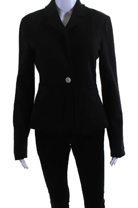 Proenza Schouler Womens Jersey Suiting One Button Blazer Jacket Black