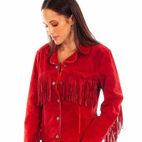 Red Suede Fringe Jacket at Bourbon Cowgirl Herringbone Jacket Checkered Jacket Solid Jacket Red Suede Fringe Jacket at Bourbon Cowgirl Herringbone Jacket Checkered Jacket Solid Jacket