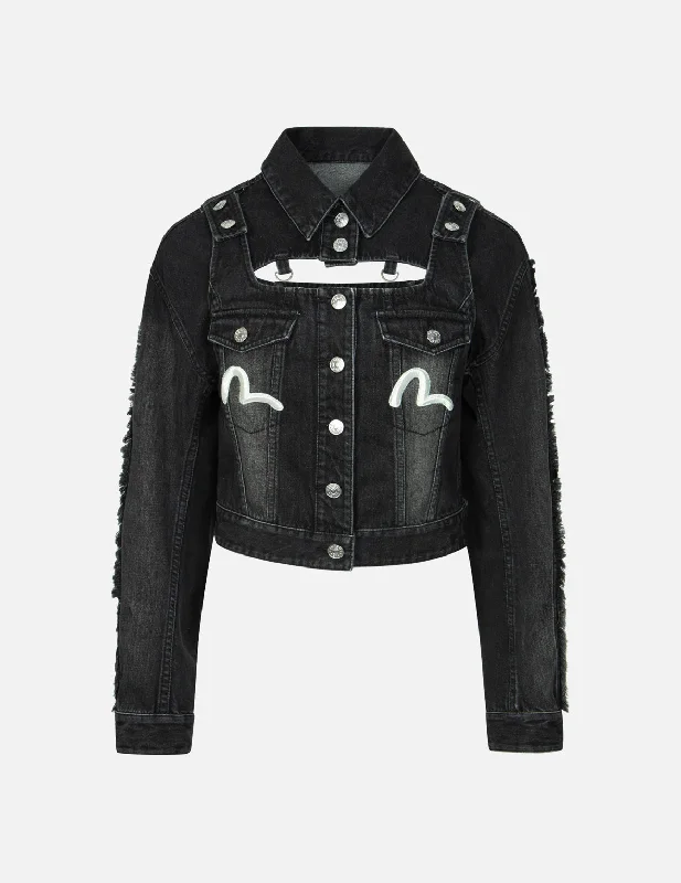 Seagull Embroidery Detachable 2-In-1 Fashion Fit Denim Jacket Cotton Jacket Linen Jacket Terry Jacket Seagull Embroidery Detachable 2-In-1 Fashion Fit Denim Jacket Cotton Jacket Linen Jacket Terry Jacket