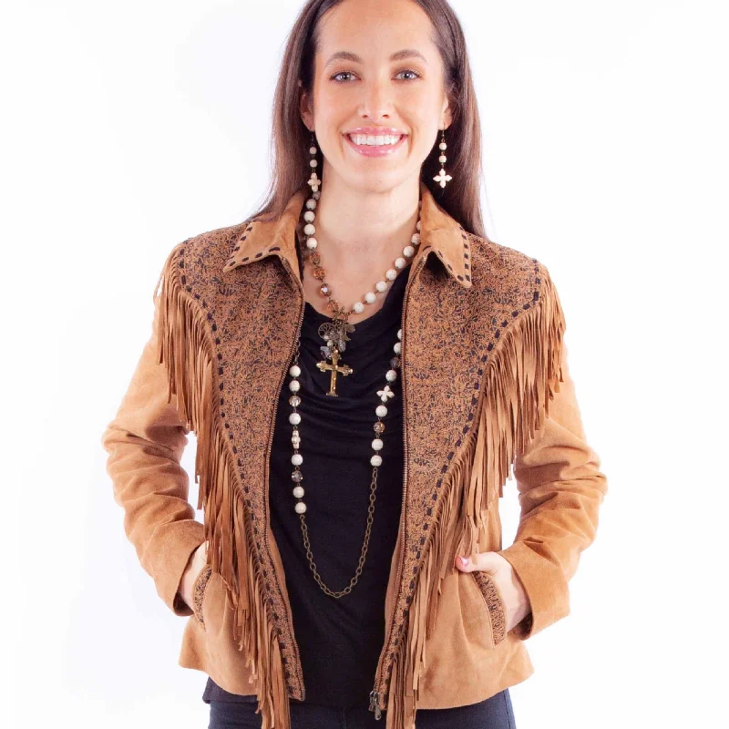 Tan Suede Fringed Zip Jacket at Bourbon Cowgirl Striped Jacket Polka Dot Jacket Floral Jacket Tan Suede Fringed Zip Jacket at Bourbon Cowgirl Striped Jacket Polka Dot Jacket Floral Jacket