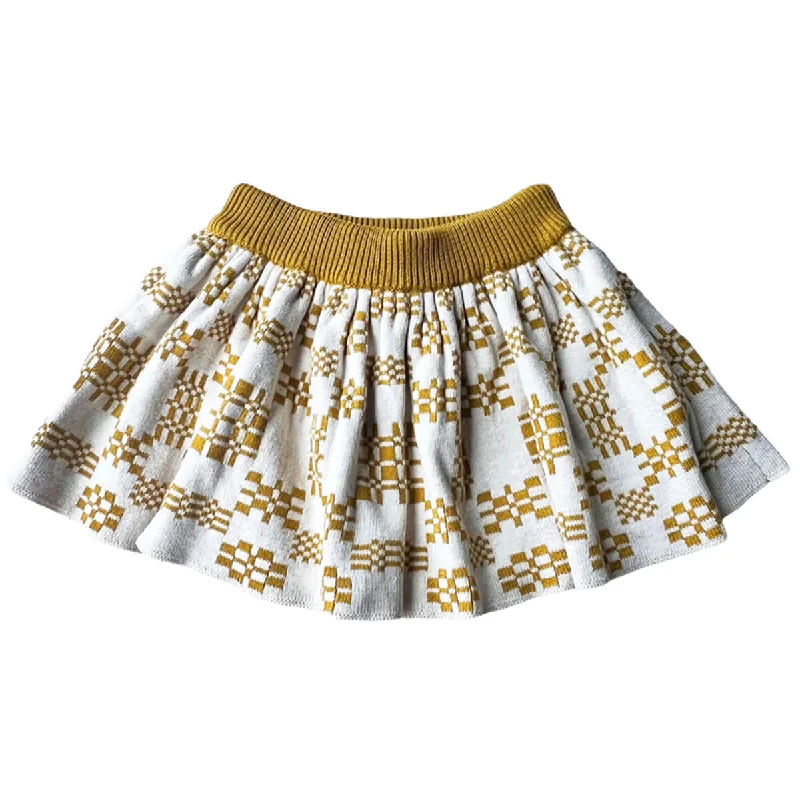 Brithlen Skirt in Sand by Mabli - Last Ones In Stock - 2-4 Years elastic waist skirt Brithlen Skirt in Sand by Mabli - Last Ones In Stock - 2-4 Years elastic waist skirt