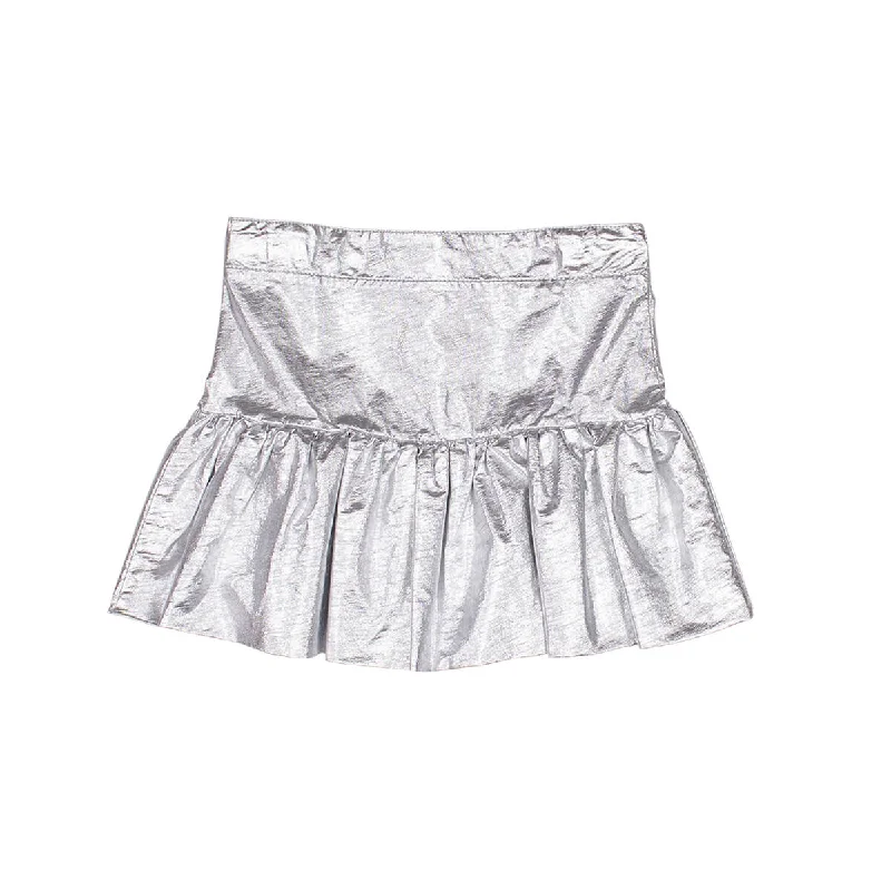 Cloud Skirt in Silver by Wynken silk skirt luxurious