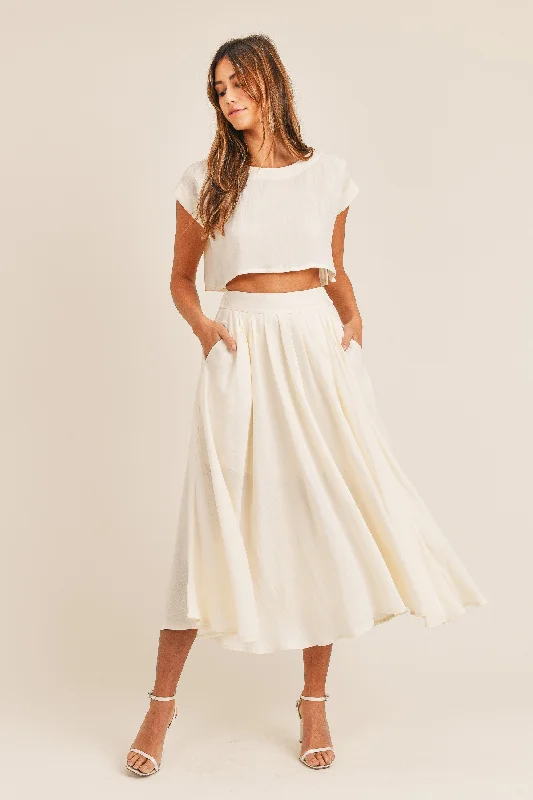 Creamsicle Two Piece Skirt Set relaxed fit skirt