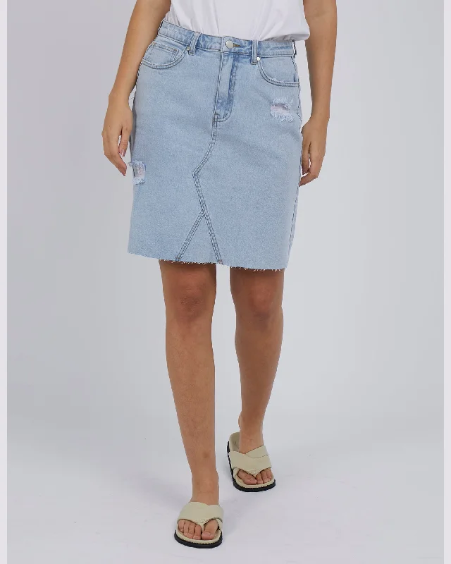 Foxwood Belle Skirt - Light Blue silk skirt luxurious