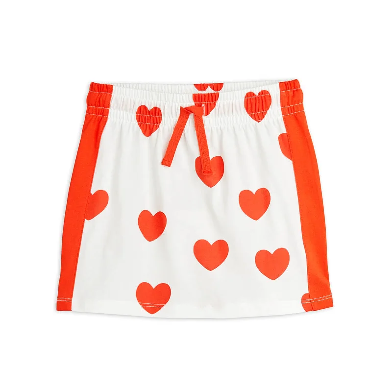 Hearts AOP Skirt by Mini Rodini cotton skirt soft